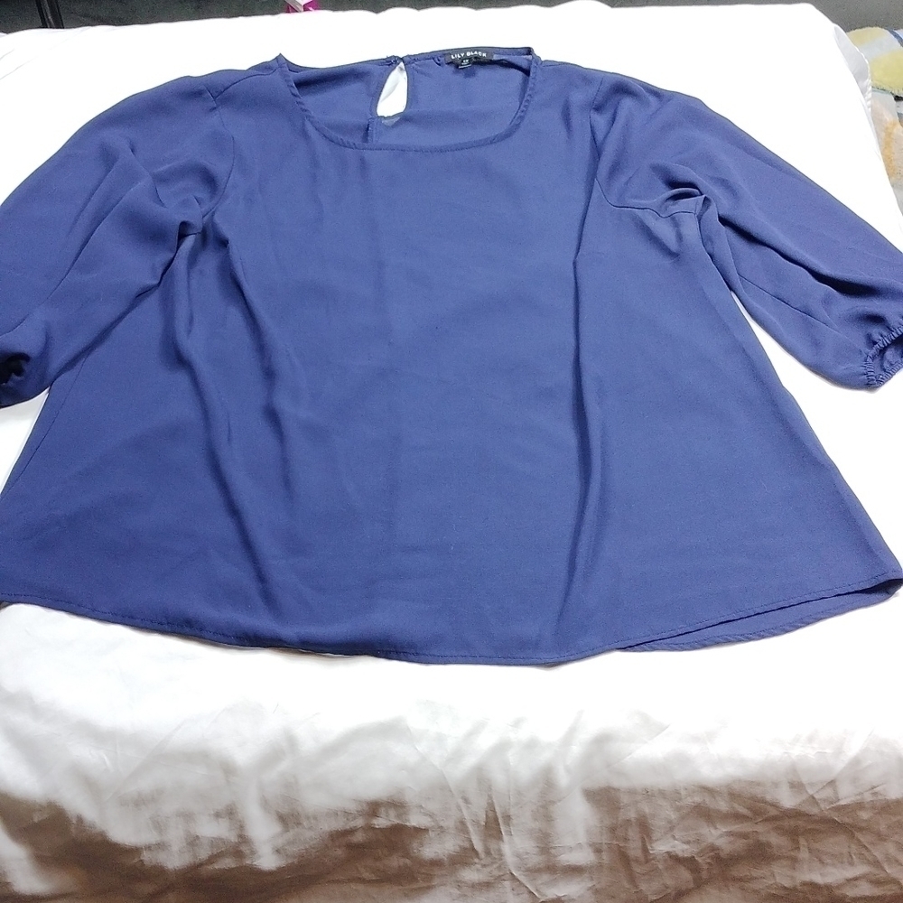 Lily Black women's 1X blouse